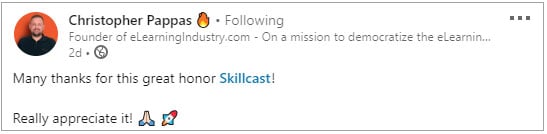 Christopher Pappas Feedback